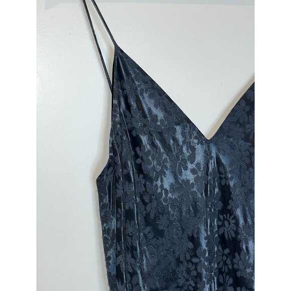 NWT RAG & BONE Astrid Floral Midi Slip Dress Navy Sz 12 - Picture 4 of 12